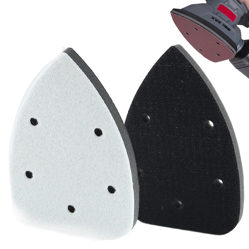 CTPICXM 2pcs Mouse Detail Sanding Interface Pad 140mm*90mm 5 Holes Foam Interface Mouse Sander Sandpaper Backing Pad - Image 1